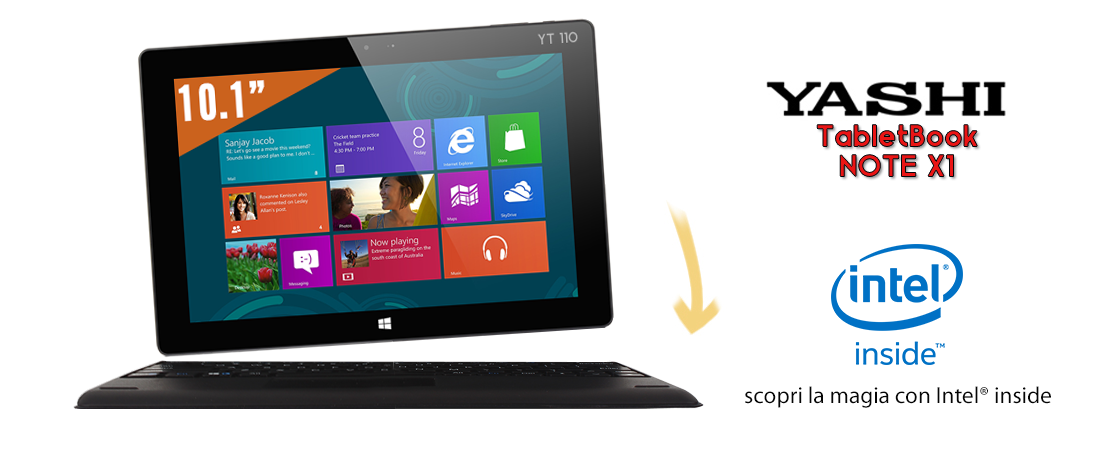 Yashi TabletBook con Windows 8.1 scopri quello che fa per te. Small, Medium  o Large?